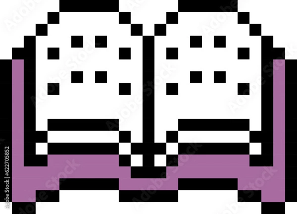 Fototapeta book cartoon icon in pixel style