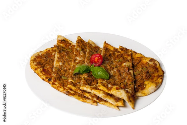 Fototapeta Fleisch Stückchen Pide Kusbasi Pide