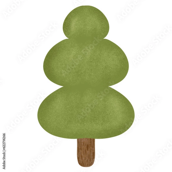 Fototapeta Tree, hand drawing on transparent backgound. Printable with high quality.