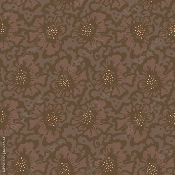 Fototapeta brown floral pattern