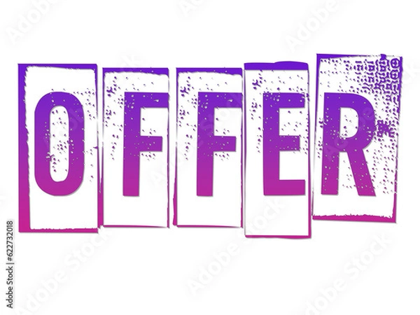 Obraz creative OFFER design PNG image.