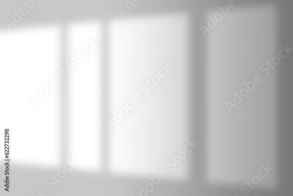 Fototapeta Window shadow.  Blinds shade isolated on transparent background. Sunshade  Photorealistic transparent shadows png