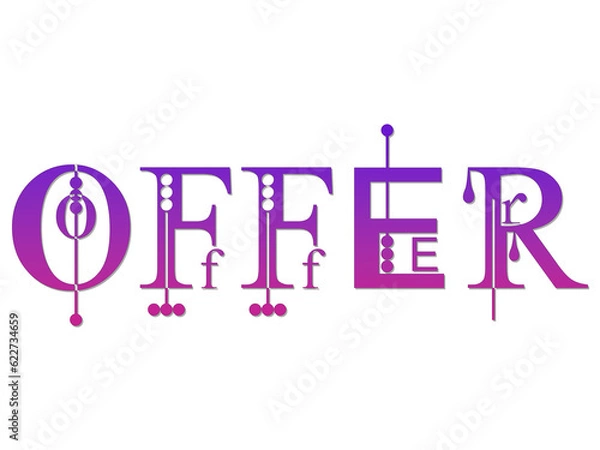 Obraz creative OFFER design PNG image.