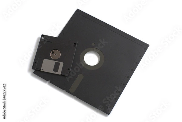 Fototapeta two black floppies smoll and big
