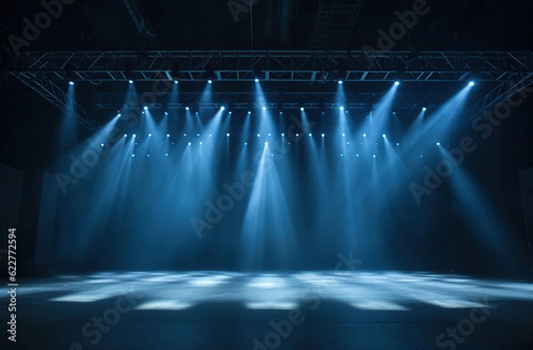 Fototapeta projector stage lights Generative AI
