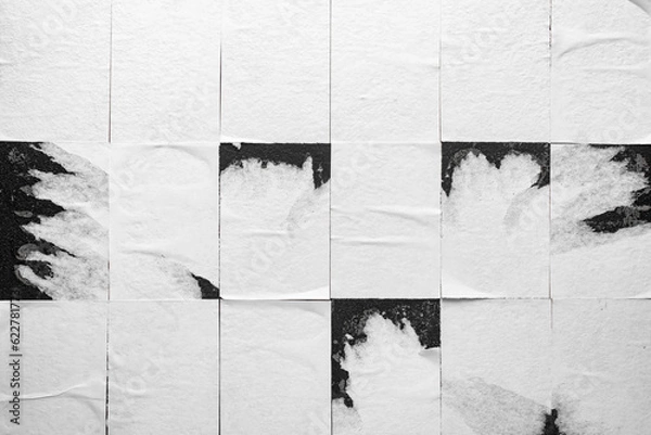 Fototapeta Scraps of papers on the bulletin board.