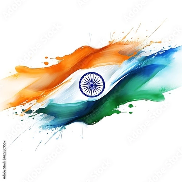 Obraz indian flag with country