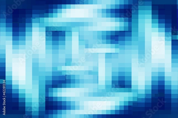 Fototapeta Blue pixel background.