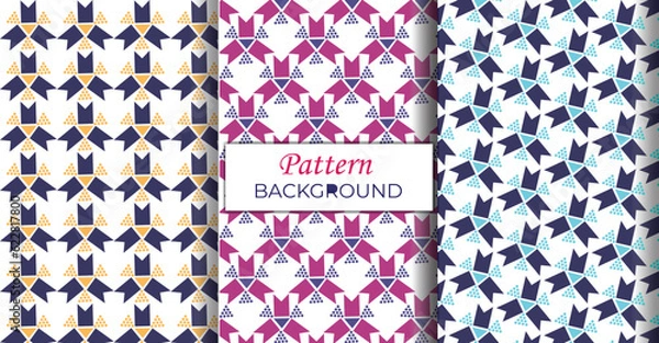 Fototapeta seamless fabric cloth pattern, Floral ethnic textile passion pattern .