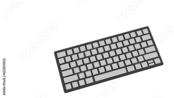 Fototapeta computer keyboard isolated on white
