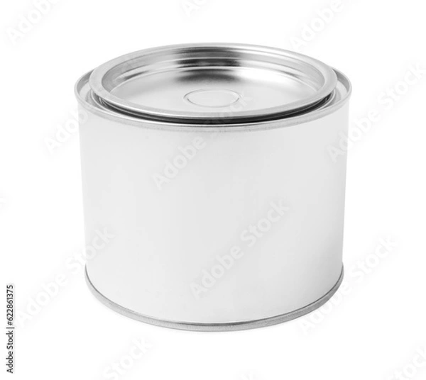 Obraz New metal paint can isolated on white