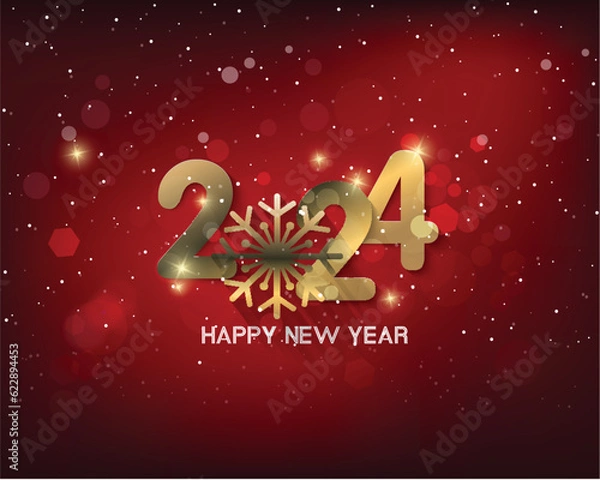 Fototapeta Happy new year 2024. Merry Christmas and Chinese new year