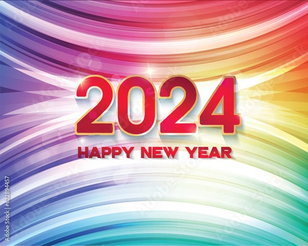 Fototapeta Happy new year 2024. Merry Christmas and Chinese new year
