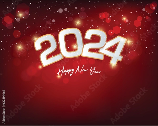 Fototapeta Happy new year 2024. Merry Christmas and Chinese new year