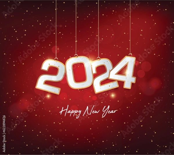 Fototapeta Happy new year 2024. Merry Christmas and Chinese new year