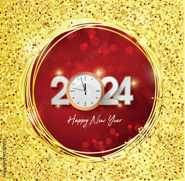 Fototapeta Happy new year 2024. Merry Christmas and Chinese new year