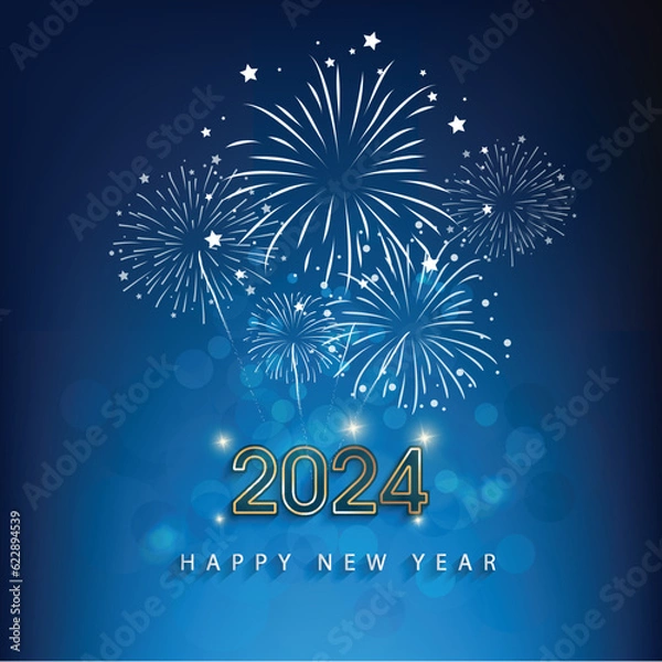 Fototapeta Happy new year 2024. Merry Christmas and Chinese new year