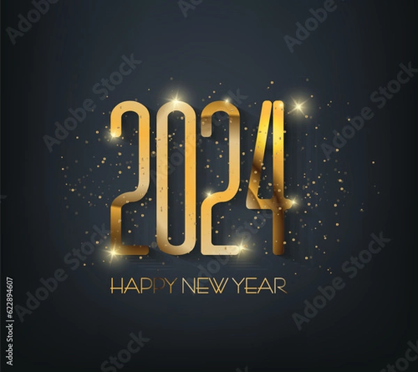 Fototapeta Happy new year 2024. Merry Christmas and Chinese new year