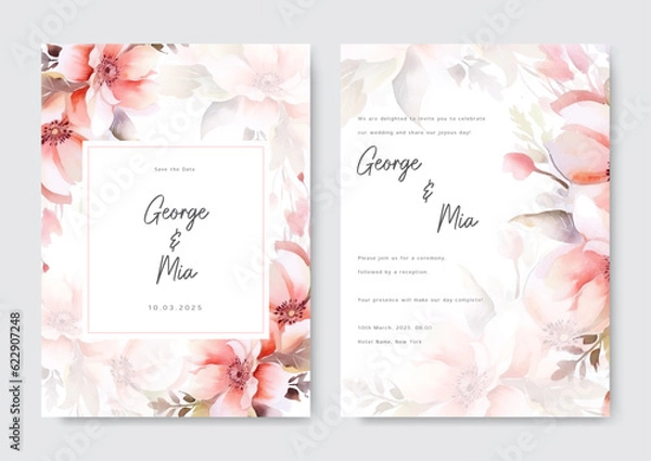 Obraz elegant wedding poster template