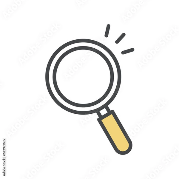 Obraz 虫眼鏡のイラストアイコン