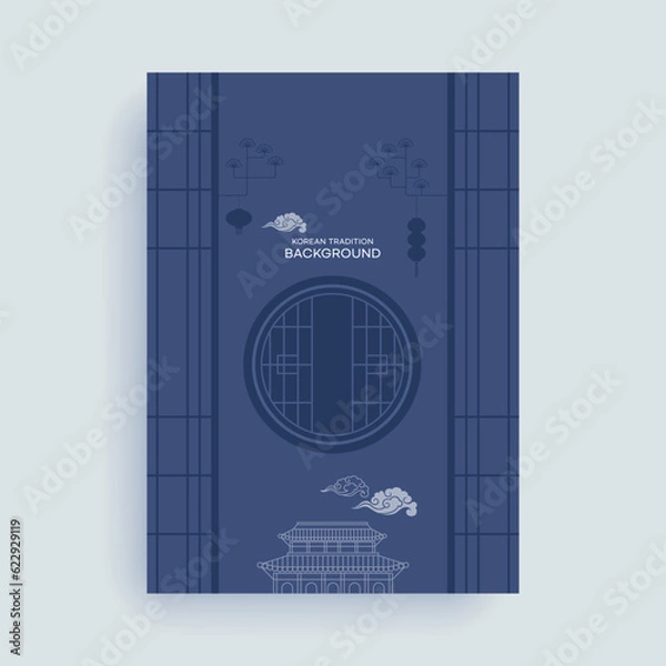 Obraz Korean Traditional Patterns  Background Poster Design