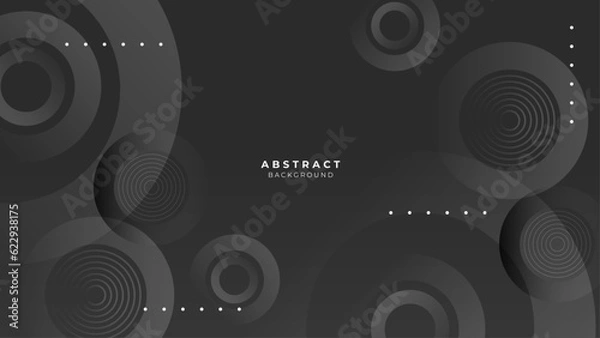Fototapeta Vector abstract graphic presentation design black banner pattern wallpaper background web template.