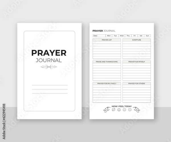 Obraz Prayer Journal, daily prayer journal kdp interior