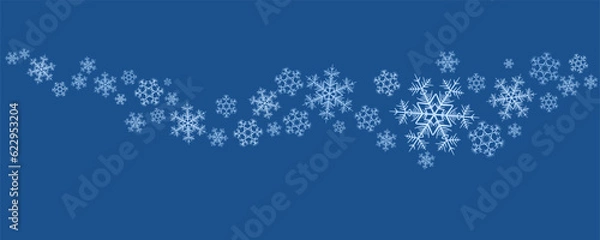 Obraz flowing snowflakes decoration background