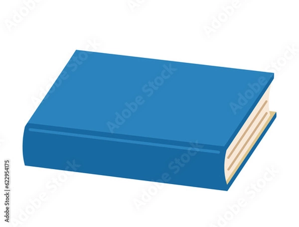 Fototapeta シンプルな青い本のイラスト