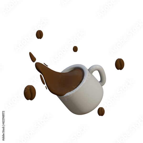 Obraz coffee cup and coffee beans