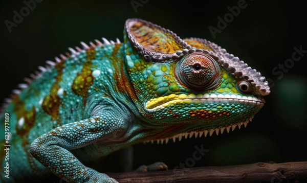 Obraz Vibrant World: A Kaleidoscope of Colorful Chameleons in their Natural Habitat
GENERATIVE AI, AI GENERATIVA
