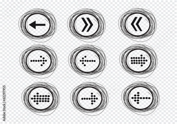 Fototapeta arrows icons set