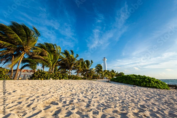 Obraz Beautiful Mahahual beach in Mexico