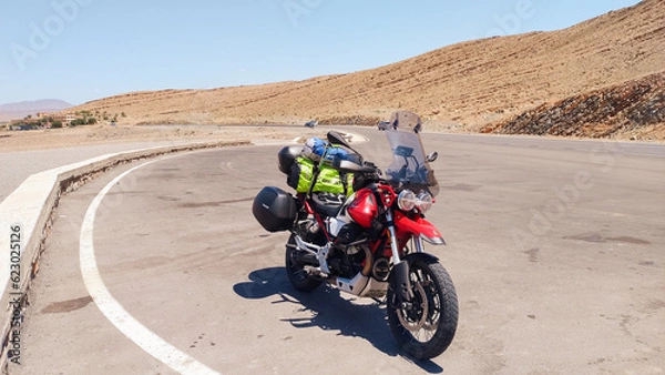 Fototapeta Motorcycle trip across Morocco