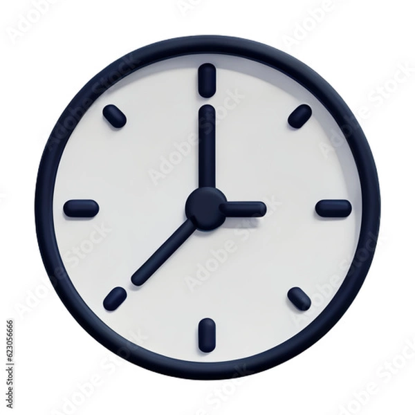 Fototapeta The clock isolated on white