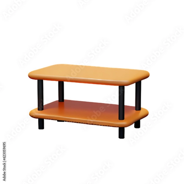 Fototapeta Modern shelf isolated on white background