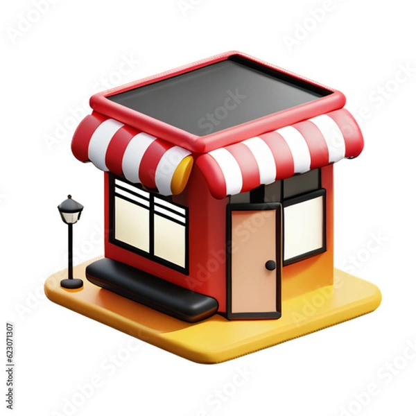 Fototapeta Store isolated with white background