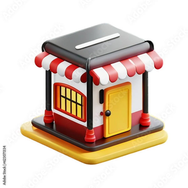 Fototapeta Store isolated with white background