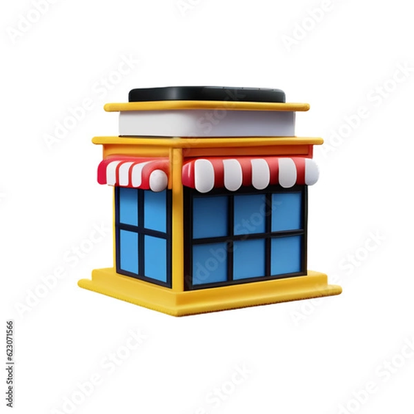 Fototapeta Store isolated with white background