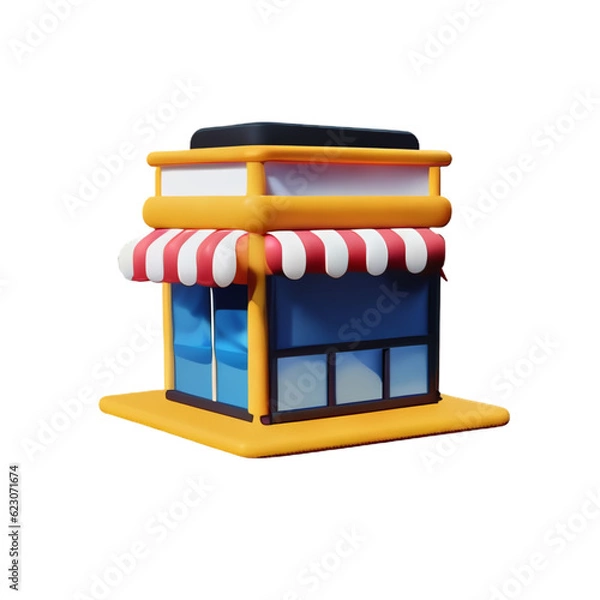 Fototapeta Store isolated with white background