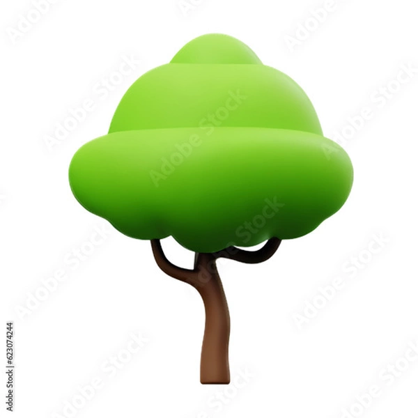 Fototapeta Illustration of a green tree