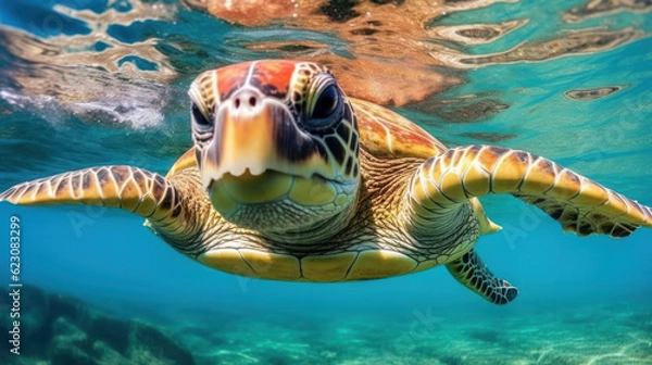 Obraz Sea Turtle in the Sea