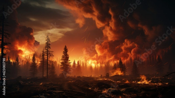 Fototapeta Devastating Wildfires