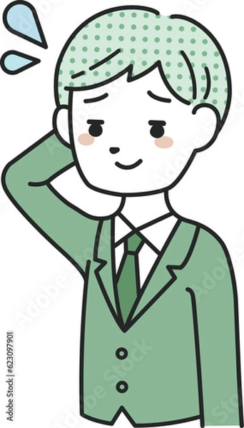 Obraz 焦るスーツを着た男性