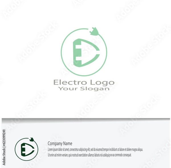 Obraz simple electro logo for your company needs, looks beautiful and elegant