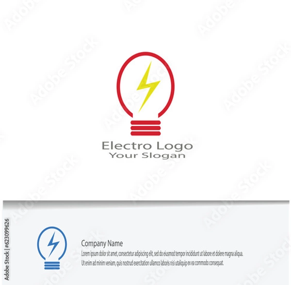 Fototapeta simple electro logo for your company needs, looks beautiful and elegant