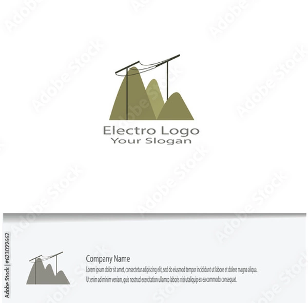 Obraz simple electro logo for your company needs, looks beautiful and elegant