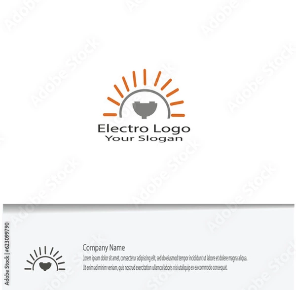 Fototapeta simple electro logo for your company needs, looks beautiful and elegant