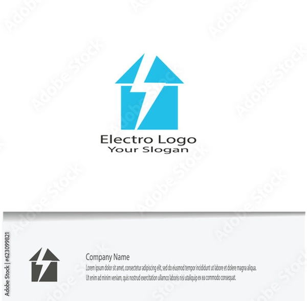 Fototapeta simple electro logo for your company needs, looks beautiful and elegant