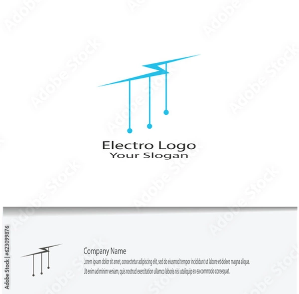 Obraz simple electro logo for your company needs, looks beautiful and elegant